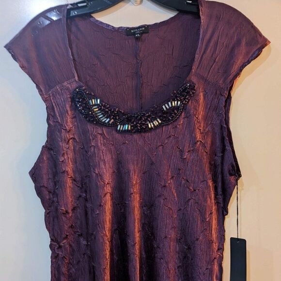Nwt Komarov | Charmeuse Occasion Dress in Aubergine - Picture 5 of 9